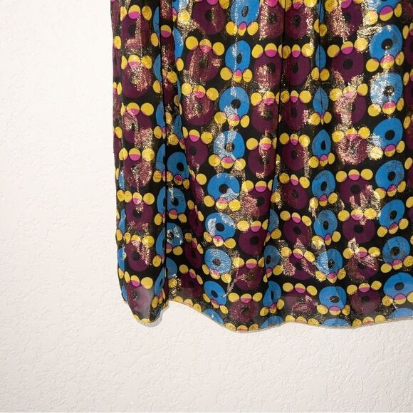 Anna Sui x Target Metallic Circle Mini Party Dress Size 7 - Picture 3 of 8